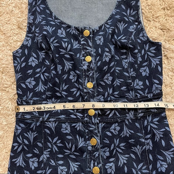 Draper James Floral Button Front Denim Dress - Picture 10 of 10